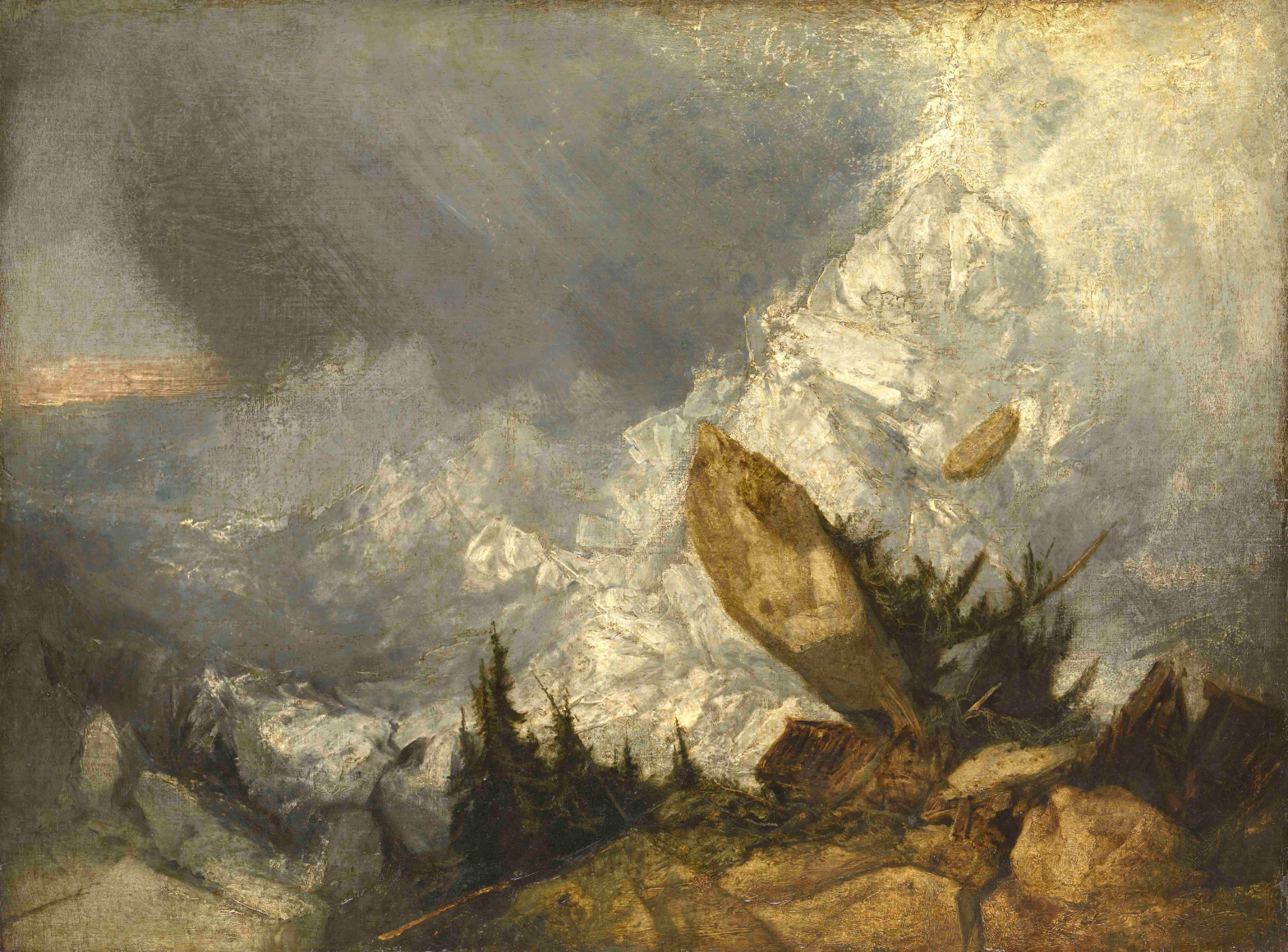 J.M.W. ターナー《グリゾン州の雪崩》 1810年展示 油彩/カンヴァス テート美術館 Photo: Tate