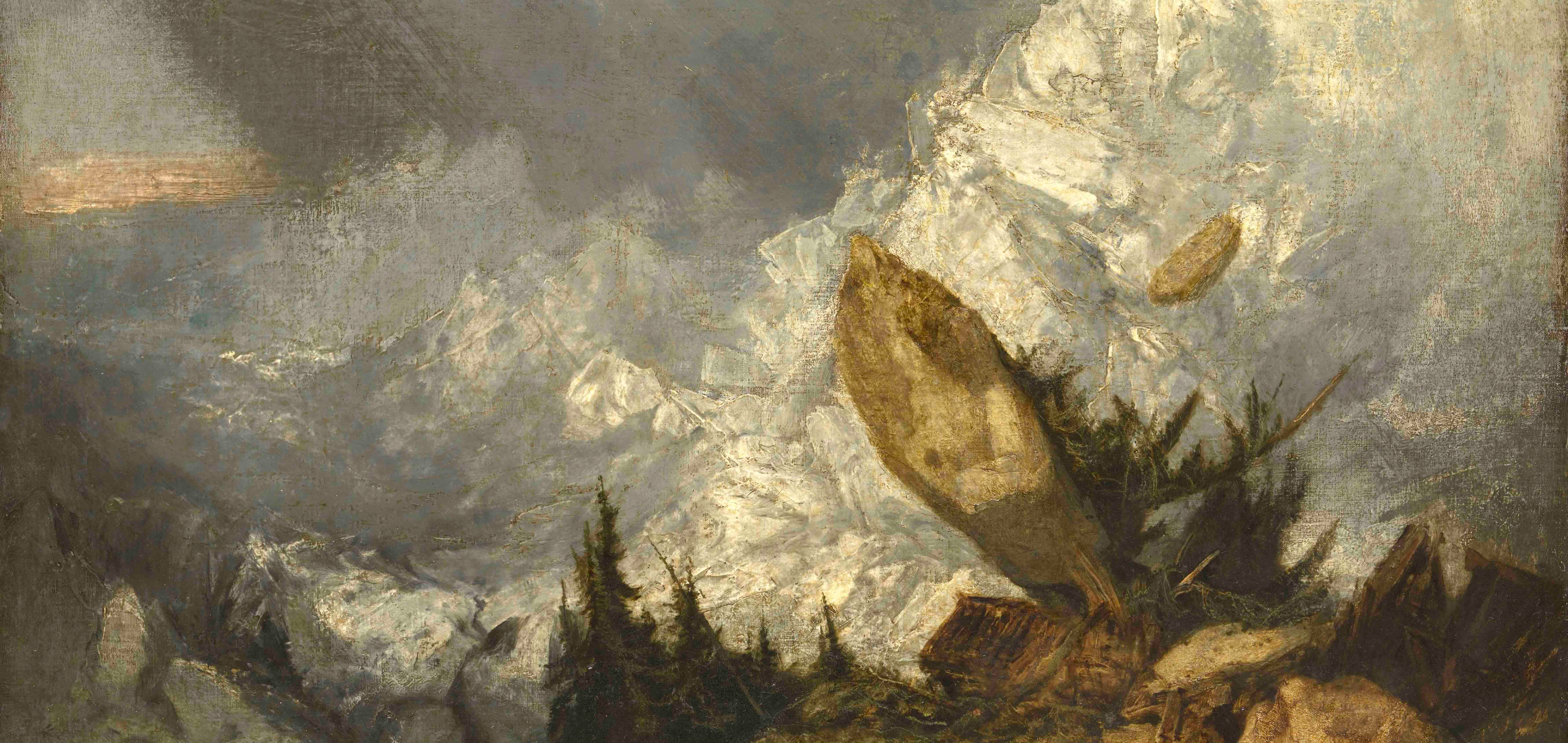 J.M.W. ターナー《グリゾン州の雪崩》（部分）1810 年展示 油彩／カンヴァス テート美術館 Photo: Tate